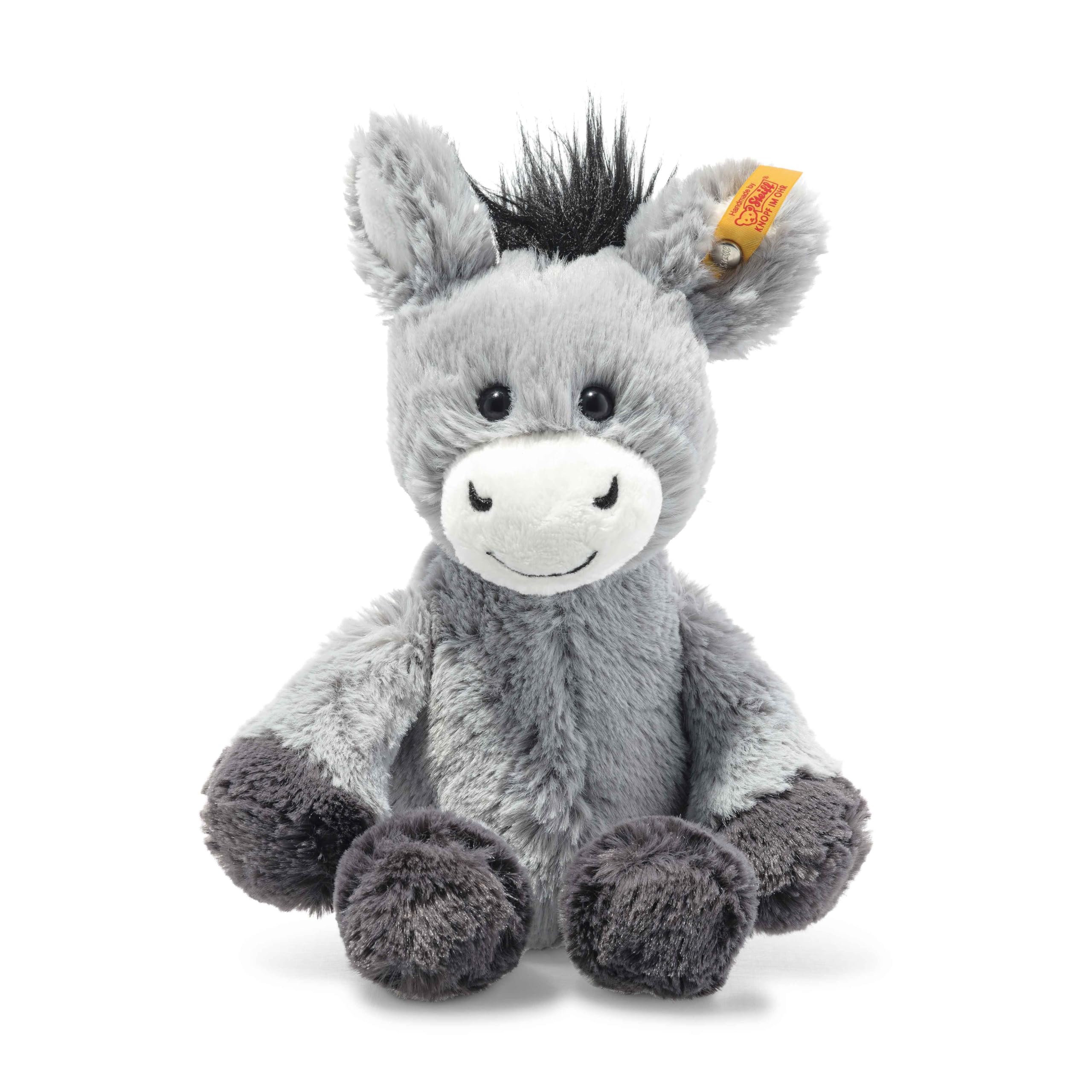 81hRleeSsUL Steiff Kuscheltier Dinkie Esel, Süßes Stofftier mit Kunststoffaugen, Kinder, Jungen & Mädchen, Friends, Plüschtier 20 cm – Bild 1